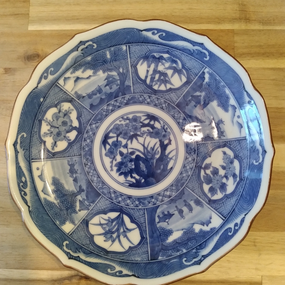 Blue and White Decorative Plate